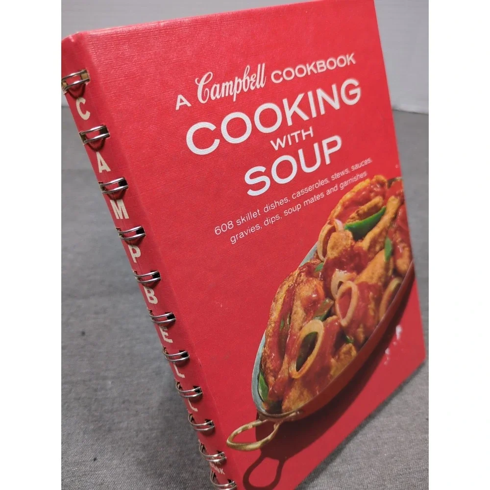 1976 Cooking With Soup A Campbell Cookbook Vintage Retro Recipes Hardback Spiral